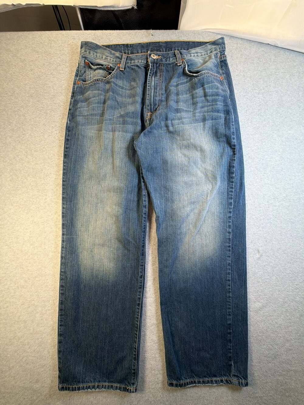 Lucky Brand Dungarees Loose Fit Jeans Size 36 Blue Denim